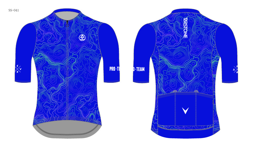 blue and green pattern cycling jersey template