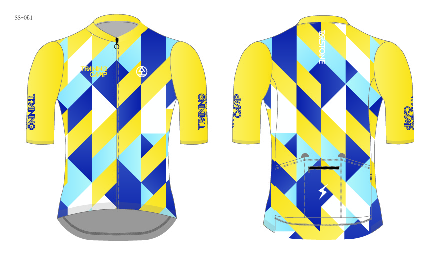 yellow cycling jersey template