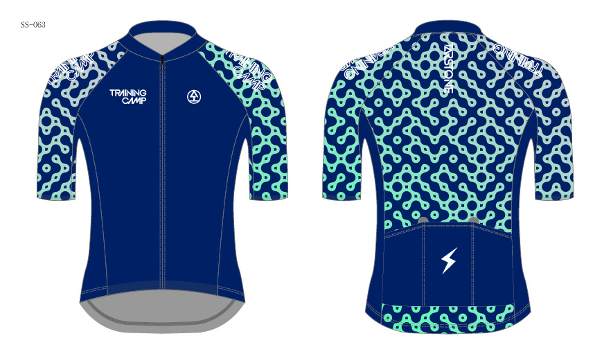 dark blue cycling jersey template