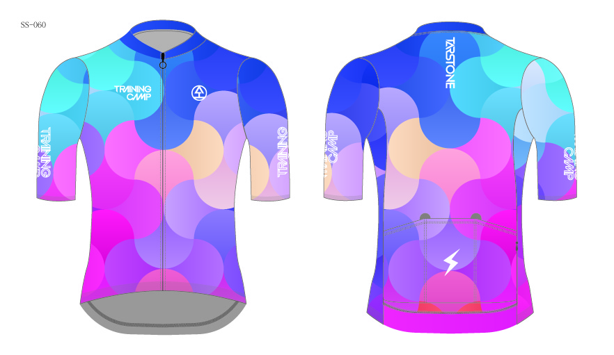 multicolor cycling jersey template