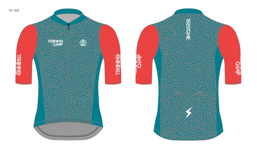 wave pattern cycling jersey