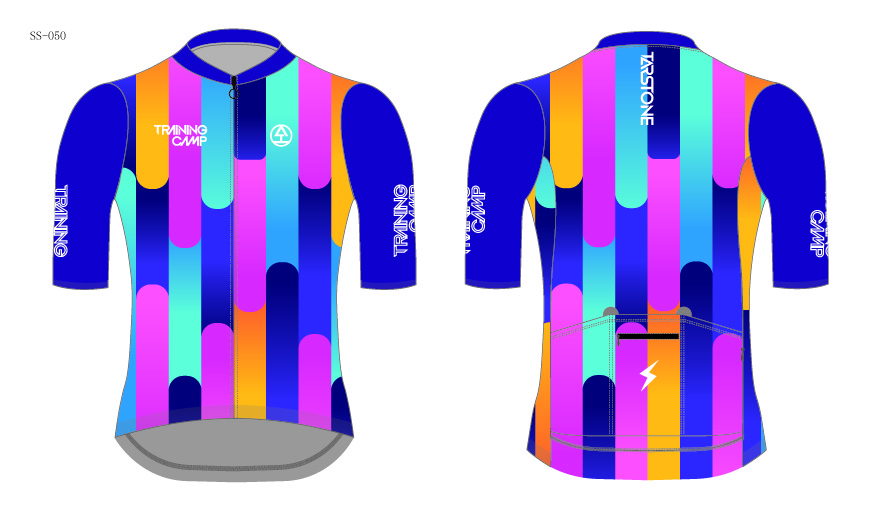 vibrant color cycling jersey template