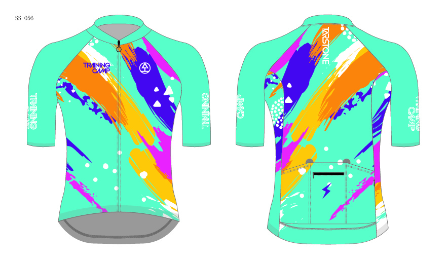 cyan cycling jersey template