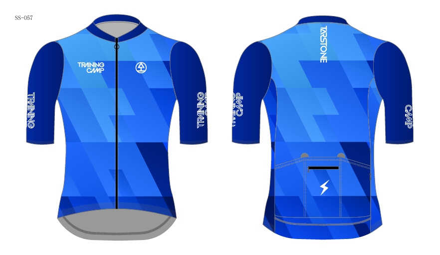 blue gradient cycling jersey template
