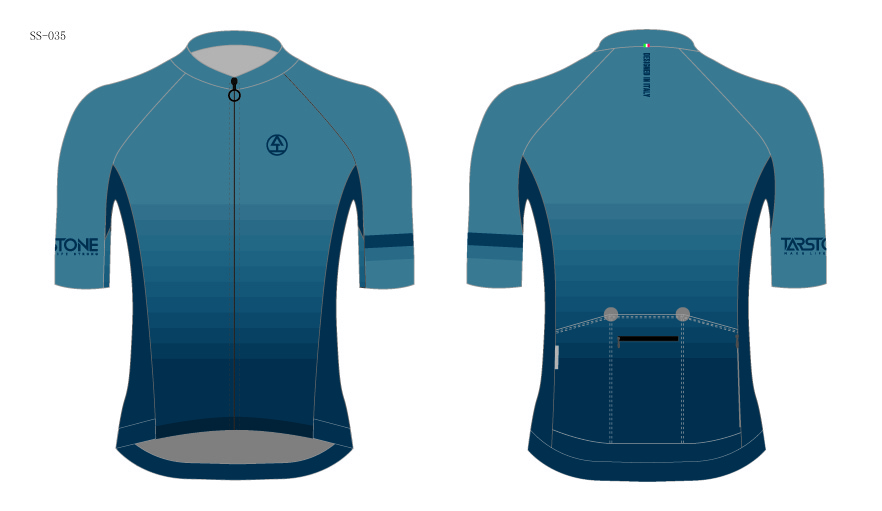 gradient cyan cycling jersey template
