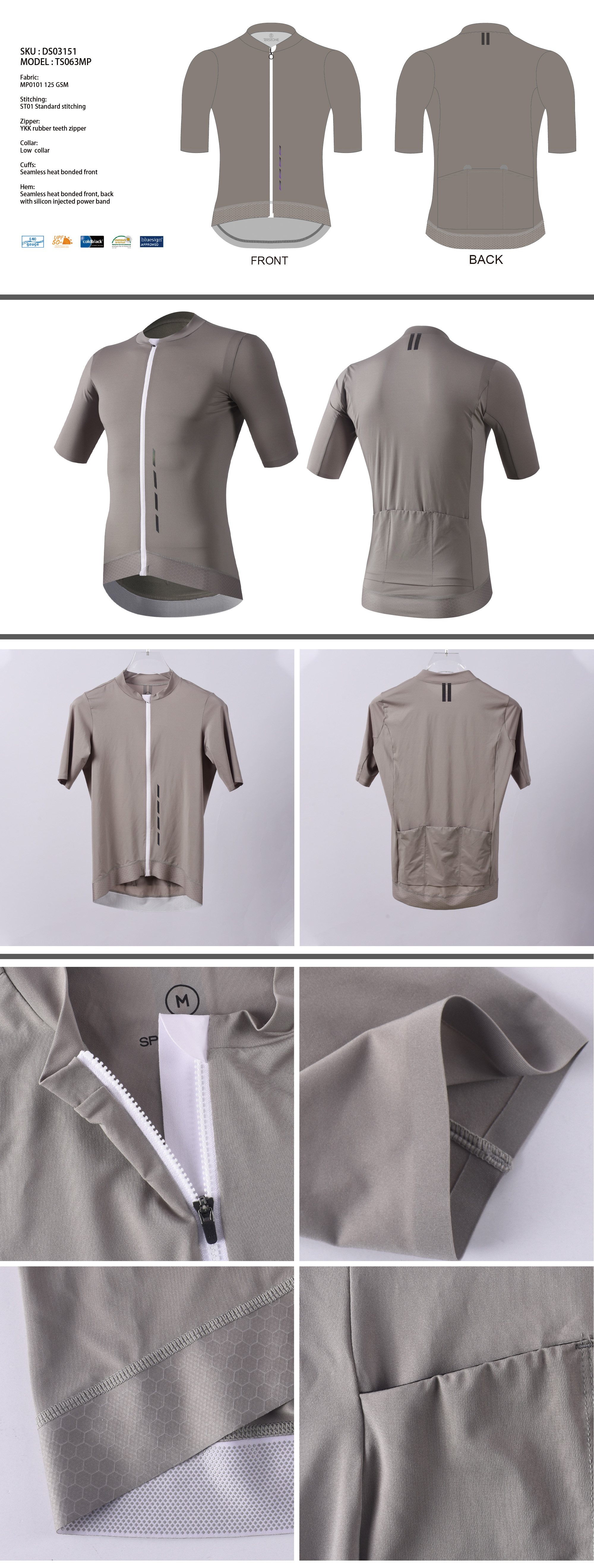 pro cycling round shoulder short top