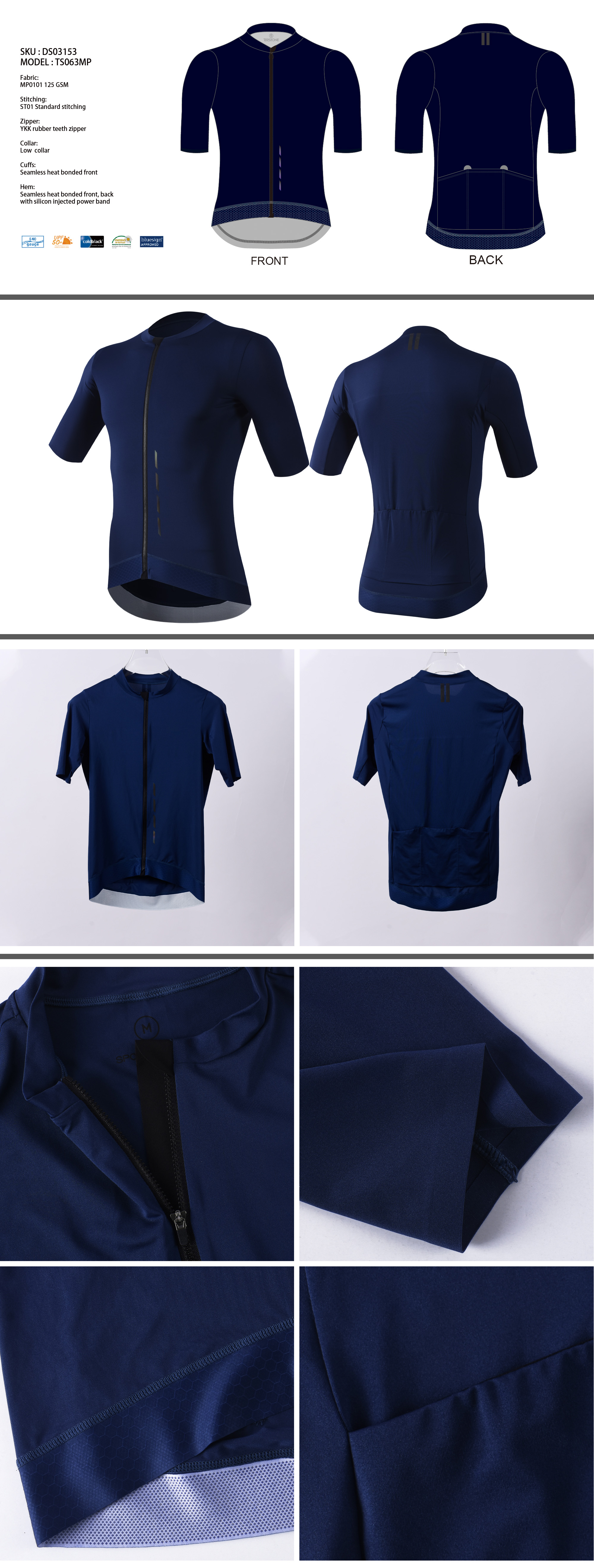 dark blue cycling jersey