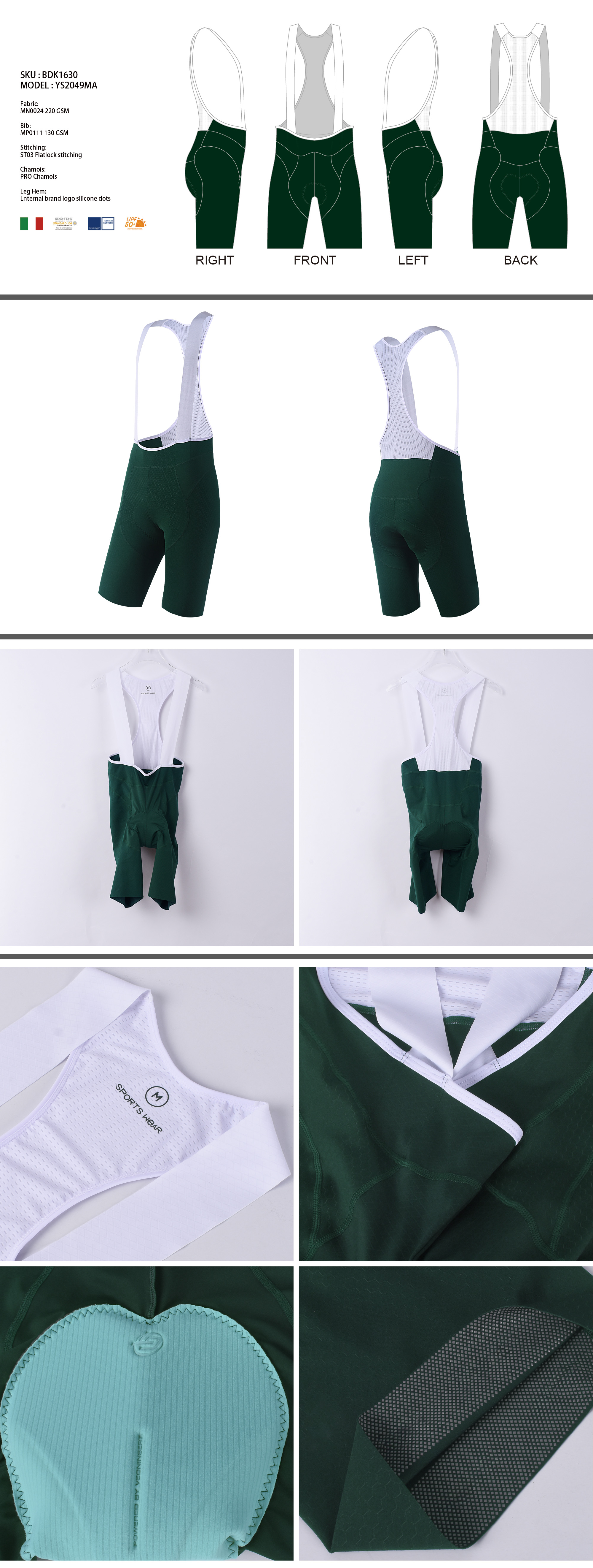 turquoise cycling bib shorts