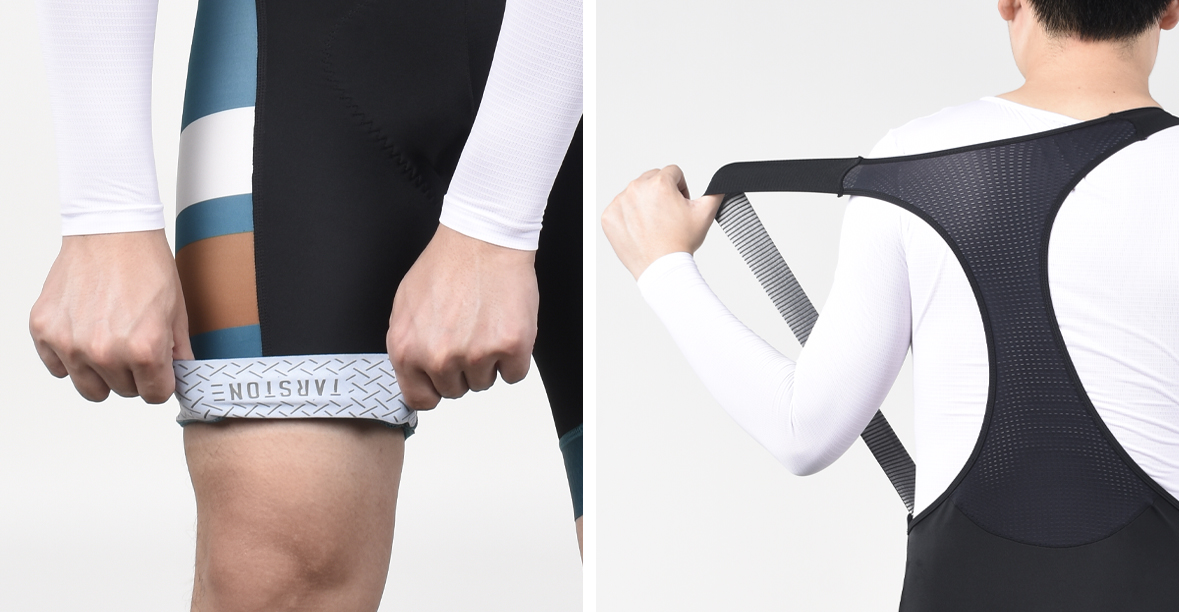 green cycling bibs