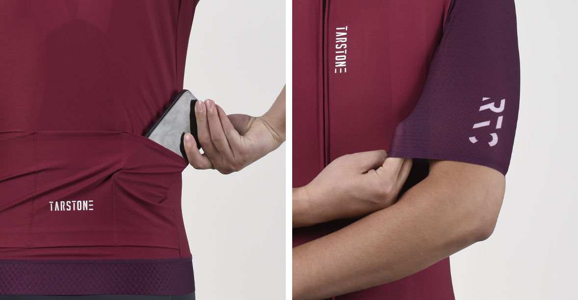 burgundy cycling jersey