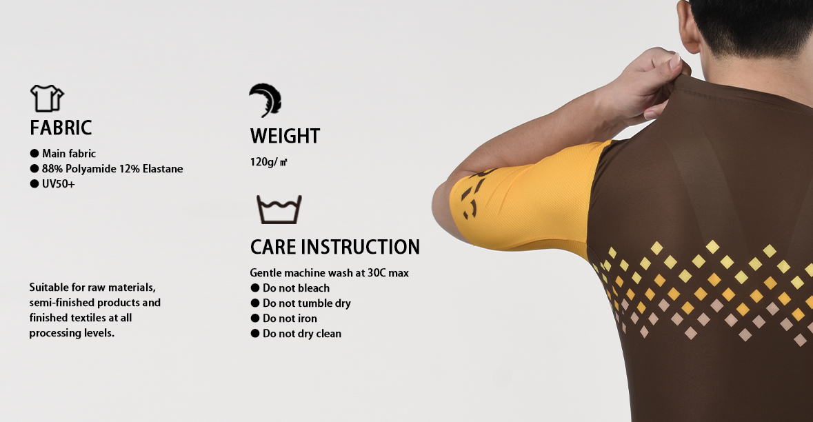 orange black cycling jersey