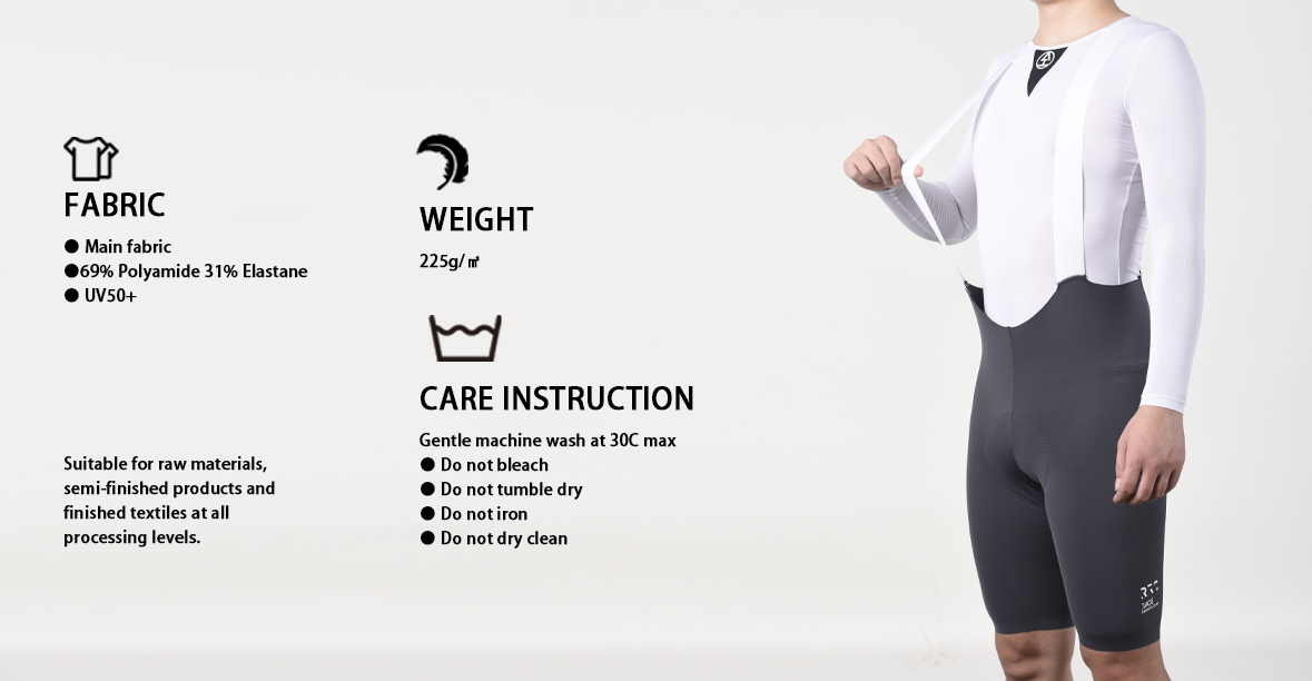 gray bib shorts