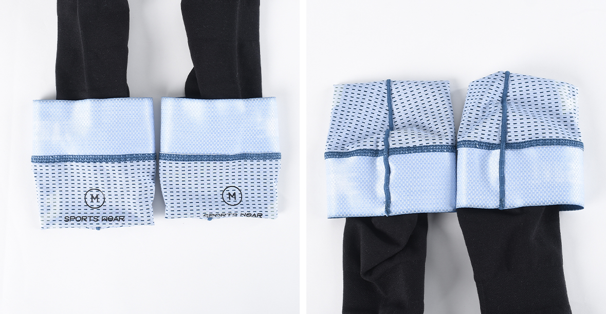 blue cycling socks