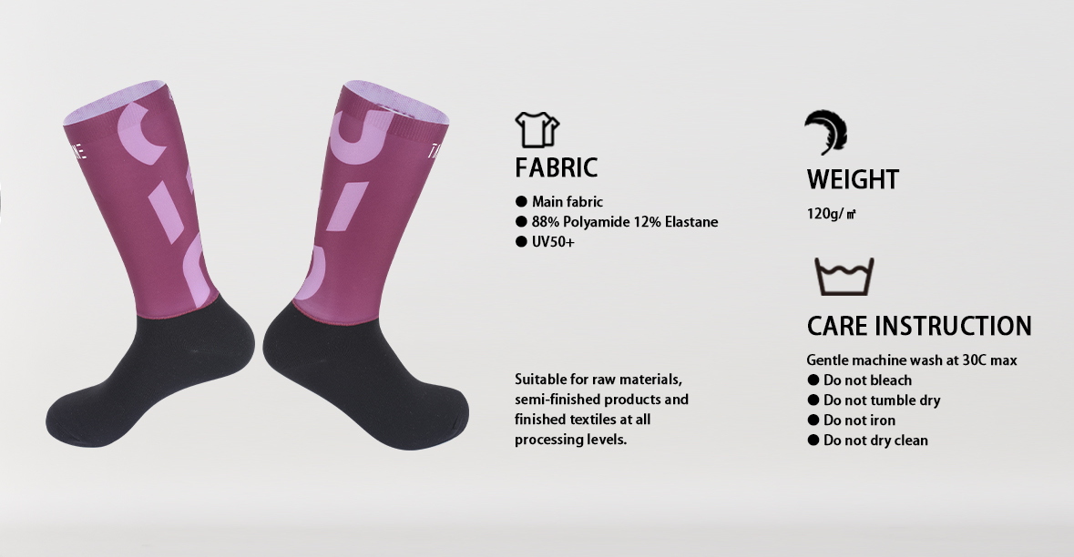 purple cycling socks