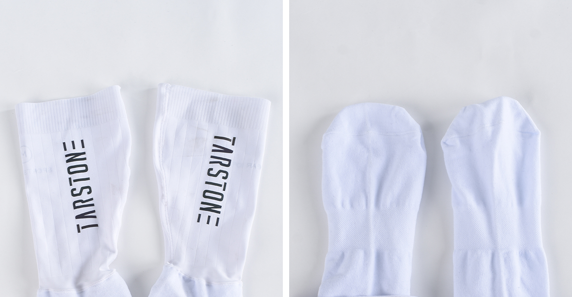 white cycling socks
