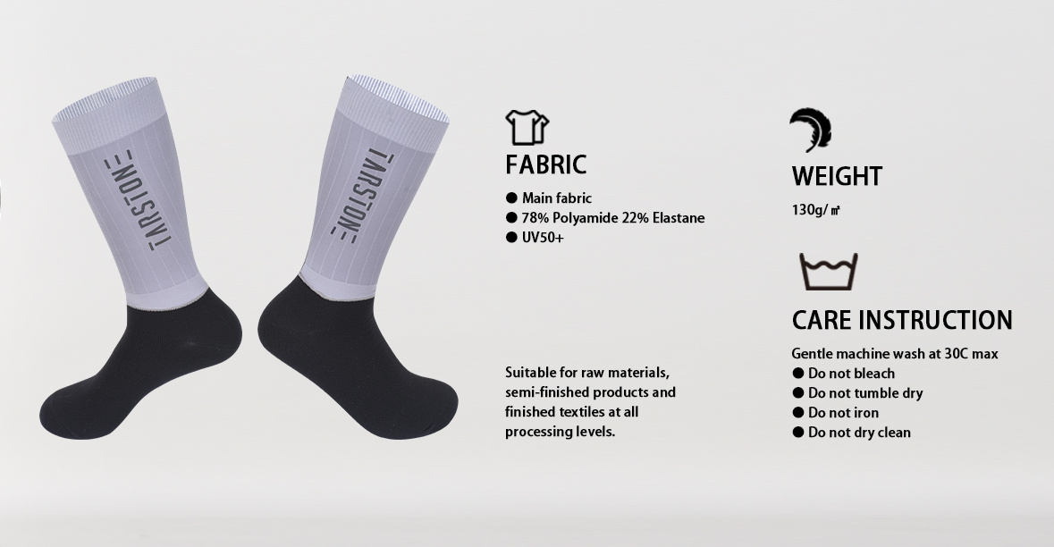 grey cycling socks