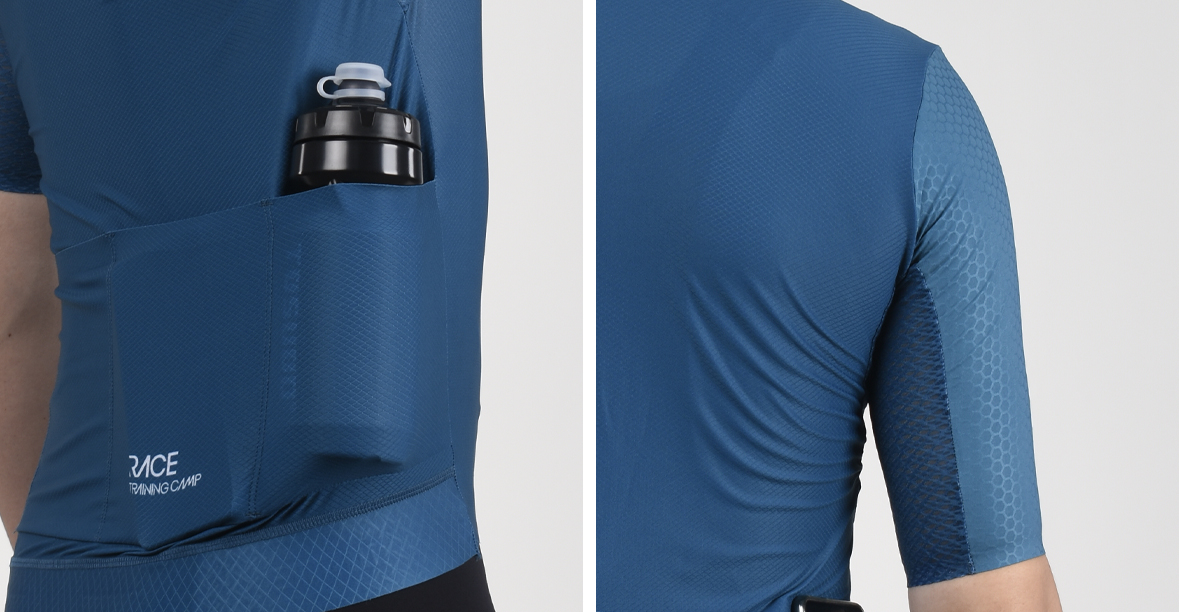 men's blue cycling jersey