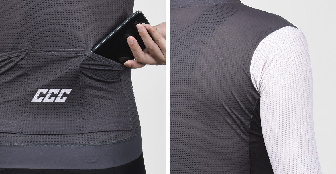 grey cycling jersey