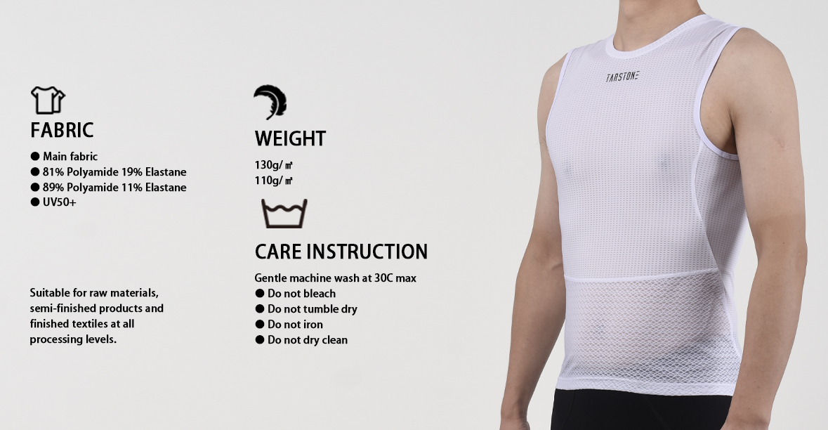 white cycling base layer