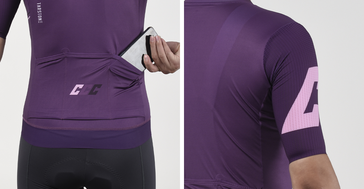 purple cycling jersey
