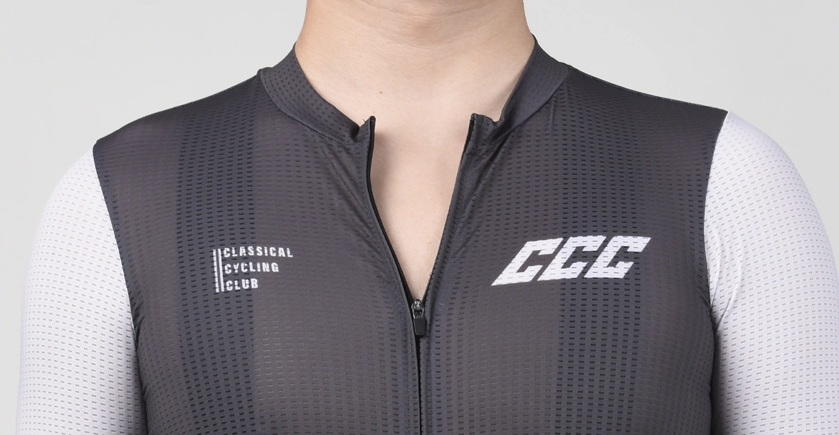 grey long sleeve cycling jersey