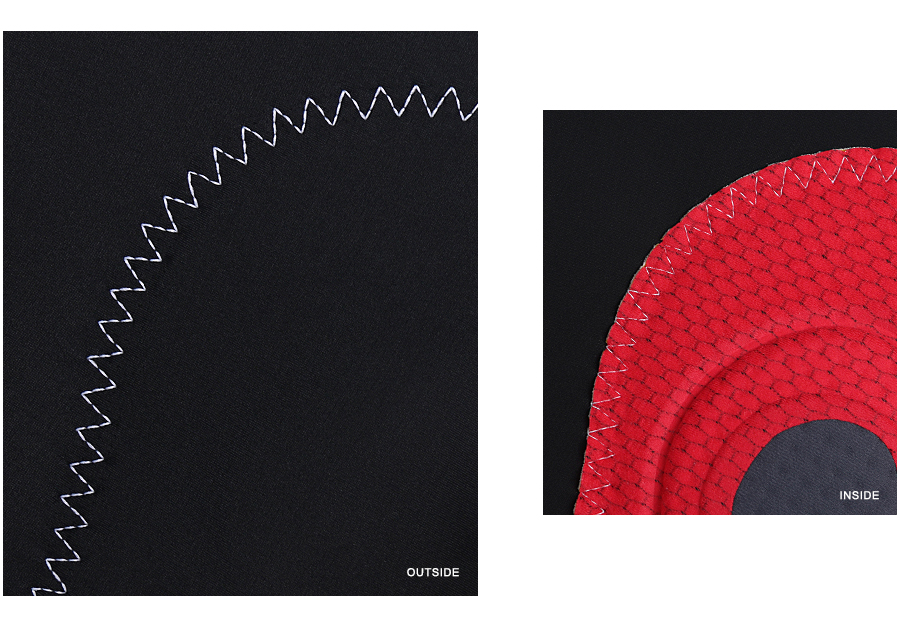 cycling clothing zigzag stitching