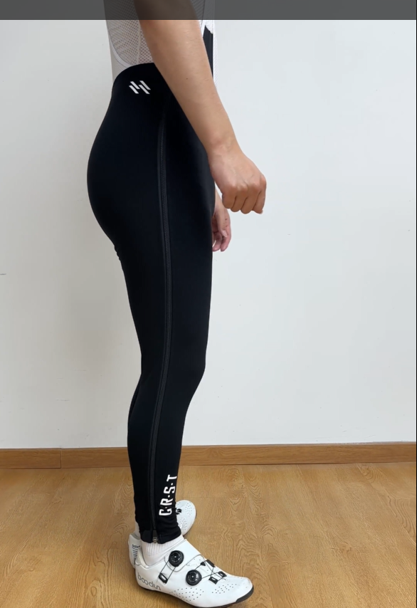 side zipper cycling tights