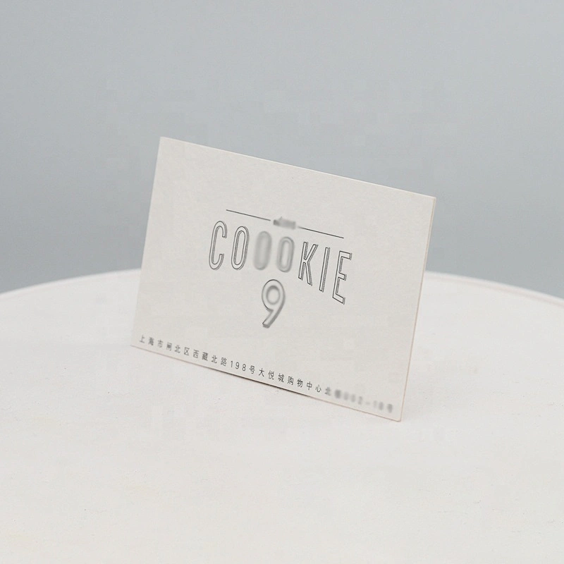 Custom Prints Visiting Card Service White Color Texture Paper Business Card
