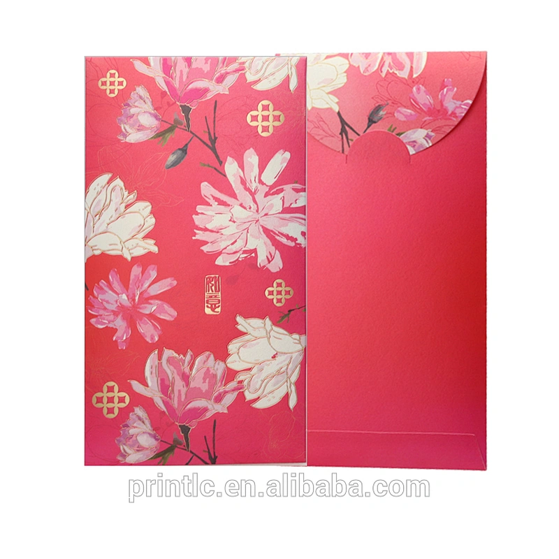 Custom design for Chinese New Year red envelope gift color Paper Envelope