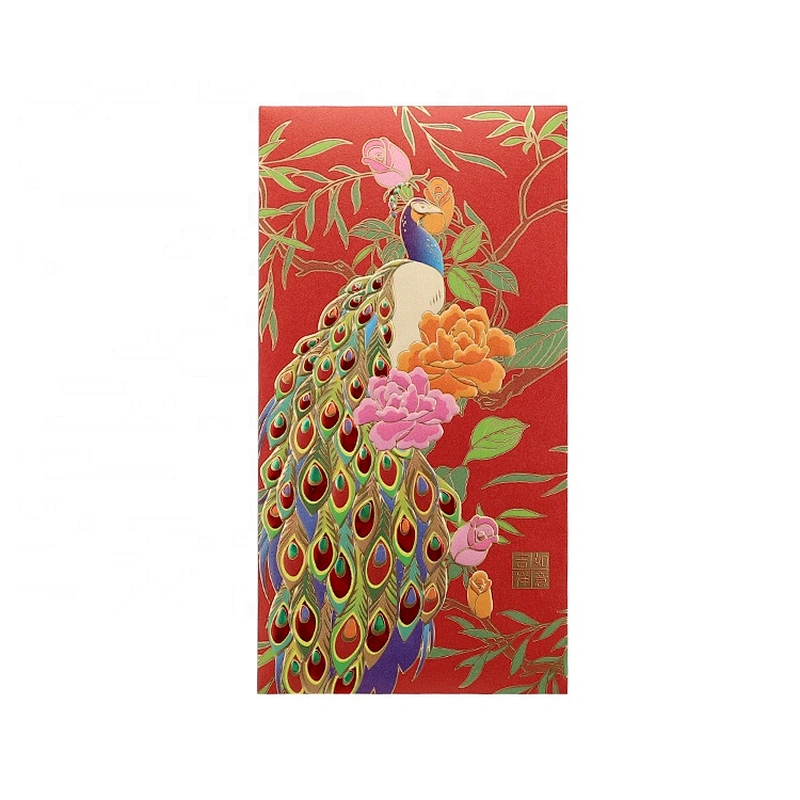 China Luxury New Design Custom Made Red Lucky Money  Envelope Pocket
