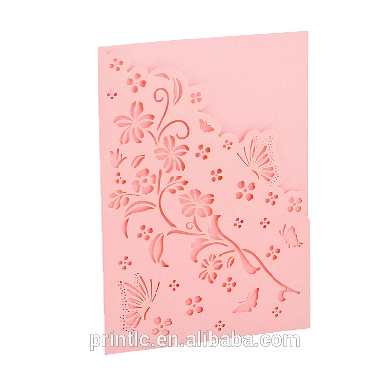Envelope laser-cut wedding invitation Personalized wedding invitation printed custom design