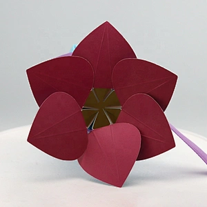 Custom Luxury Blue Flower Hexagon shape Gift Candy chocolate Packaging wedding matter favor birthday box