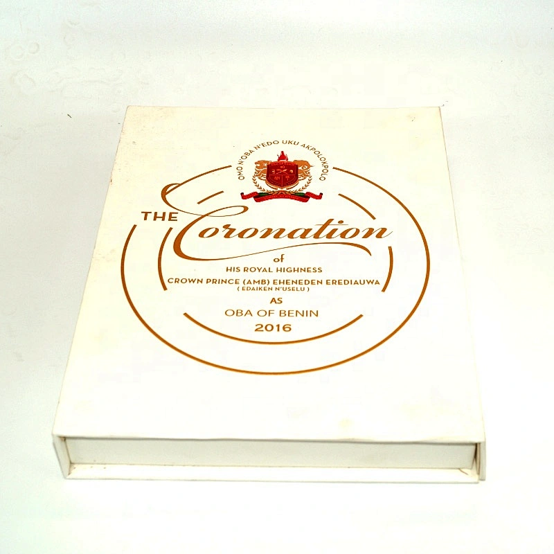 Custom Elegant White Book Shape Rigid Cardboard Magnetic Gift luxury wedding invitation box With logo Gold Foil Hot Stamping