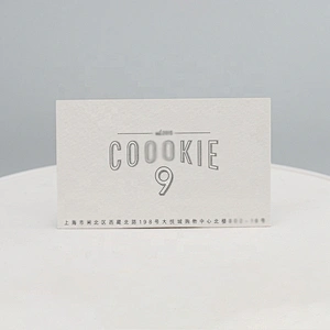 Custom Prints Visiting Card Service White Color Texture Paper Business Card