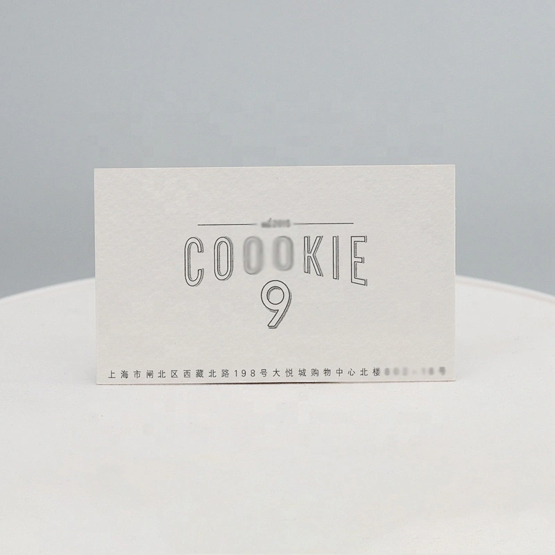 Custom Prints Visiting Card Service White Color Texture Paper Business Card