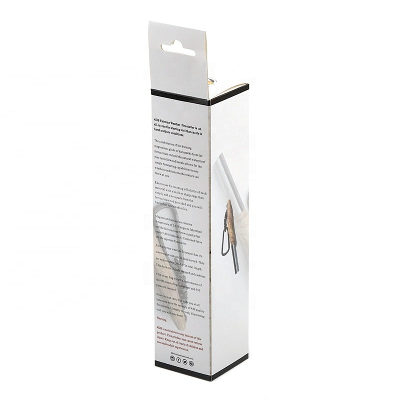 Custom 18pt 350gsm Cardboard Folding Small Packaging Boxes Reverse Tuck End PaperCard Flat Box with self hanger