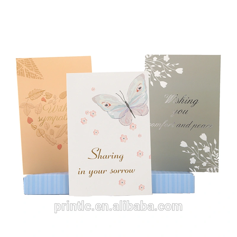 New product custom envelope handmade sympathy greeting card design