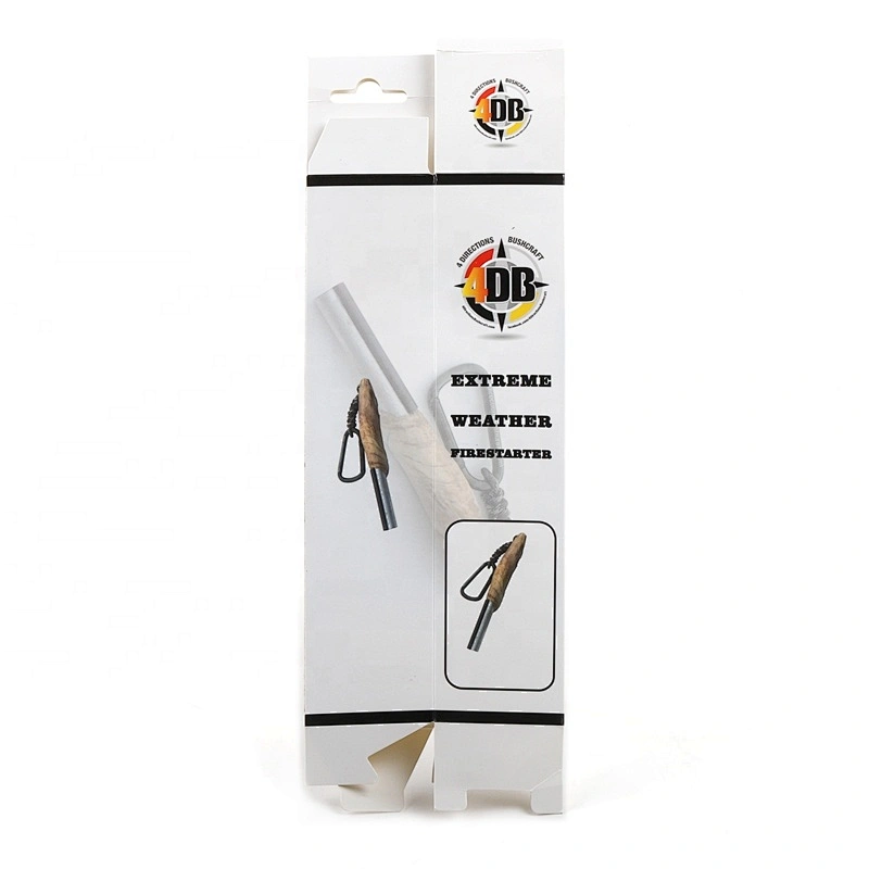 Custom 18pt 350gsm Cardboard Folding Small Packaging Boxes Reverse Tuck End PaperCard Flat Box with self hanger