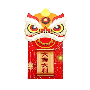 Wholesale Custom Chinese New Year Red Pocket lucky Money Red Gift Envelope With Advertising Logo