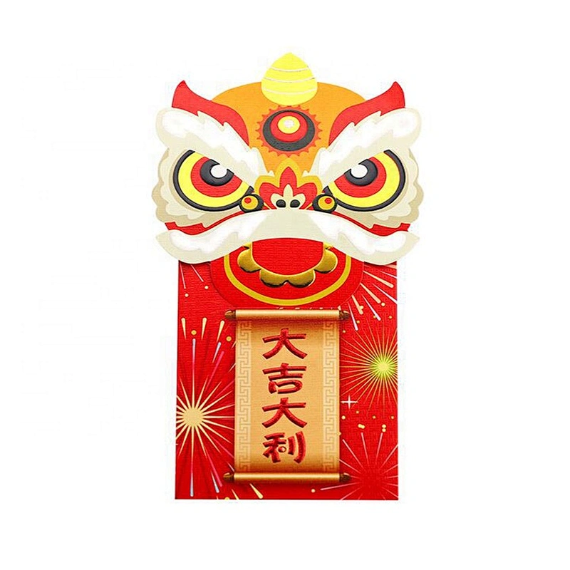 Wholesale Custom Chinese New Year Red Pocket lucky Money Red Gift Envelope With Advertising Logo