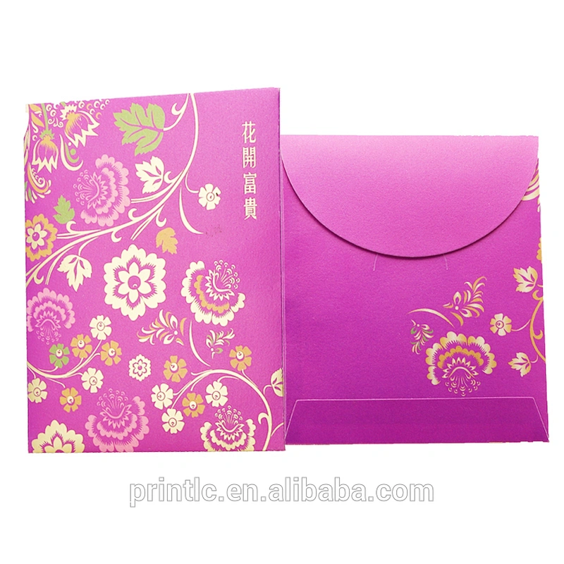 High quality custom laser cutting and hot stamping design Chinese red envelope printing wedding red envelope