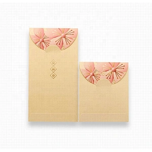 Custom Luxury New Product lucky Money Paper Envelope Red Packet With Company Logo