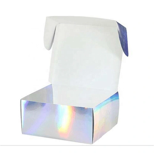 Custom Sliding Foldable Holographic Foil Drawer Gift Mailer Paper Box Logo Packaging