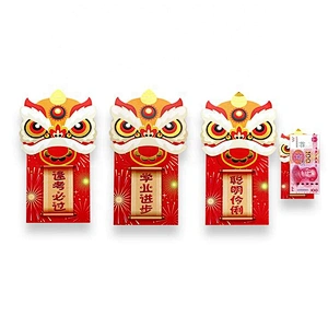 Wholesale Custom Chinese New Year Red Pocket lucky Money Red Gift Envelope With Advertising Logo