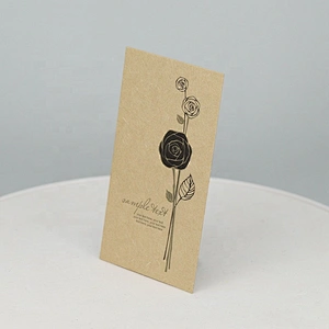 Hot Sale Luxury Embossing Rose Name Card Printing Natural Texture Paper Business Card