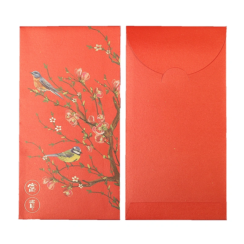 Custom-printed 2020 Flower-blossom-Fugui Envelop Envelopes in red lunar New Year pockets