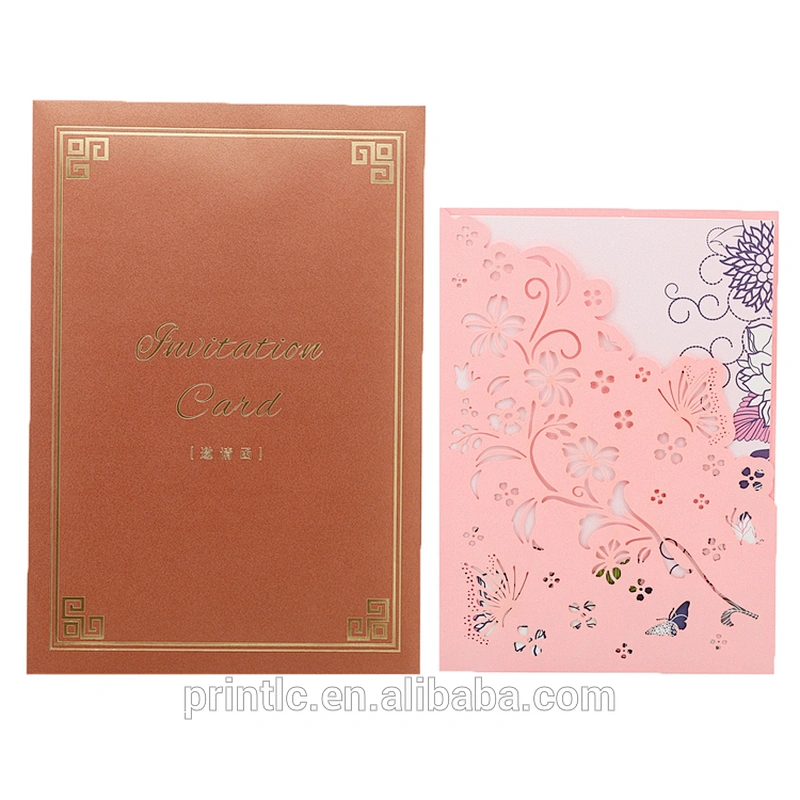 Envelope laser-cut wedding invitation Personalized wedding invitation printed custom design