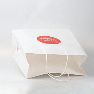 Cheap price custom kraft paper gift bag with handle