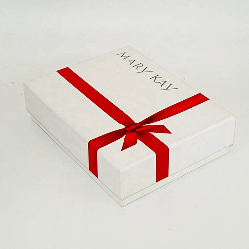 Bow Ribbon Printing Packing Cardboard Shipping paper box custom logo for skincare cosmetics with inner tray