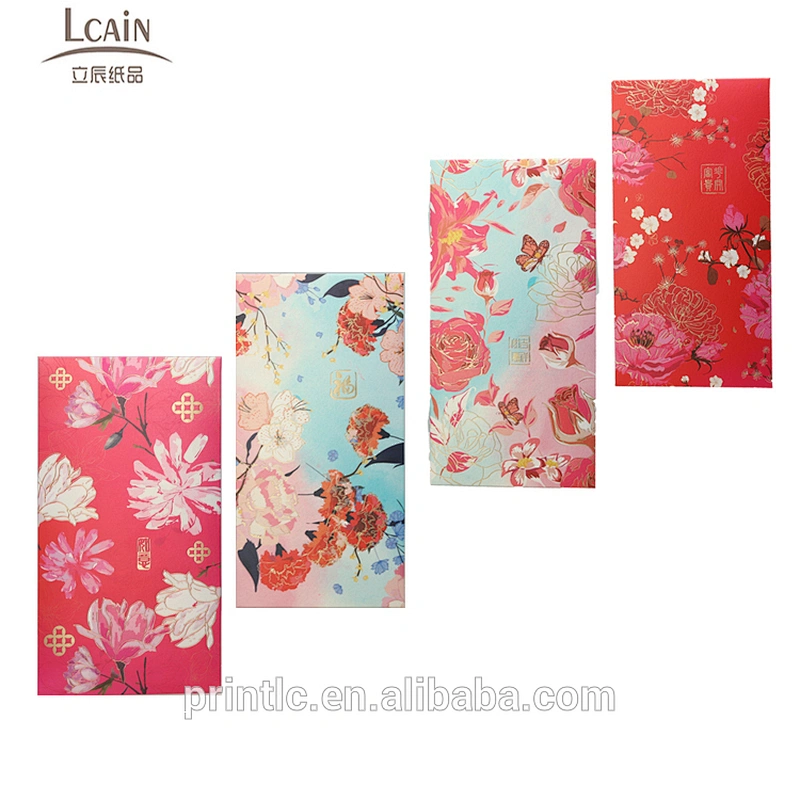 Custom design for Chinese New Year red envelope gift color Paper Envelope